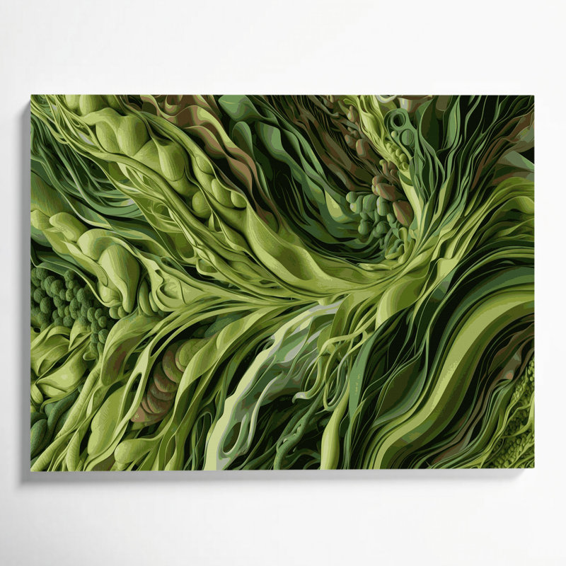 Art mural sur toile Biomorphic Abstraction 47, 12" H x 18" W
