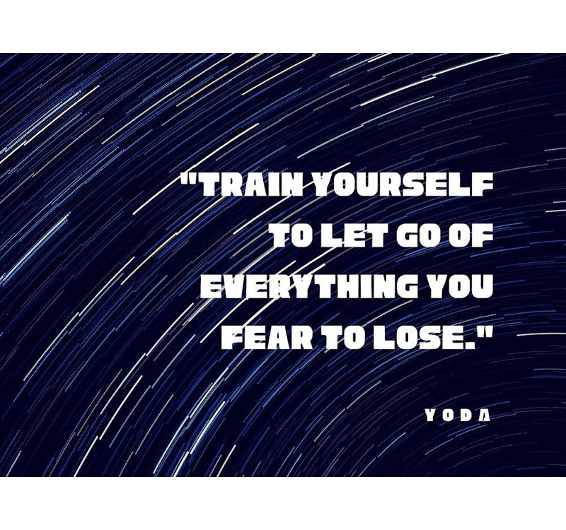 Art sur toile tendue par Trinx ArtsyQuotes, titre: Yoda Citation: Train Yourself, H 19 po x l 24 po