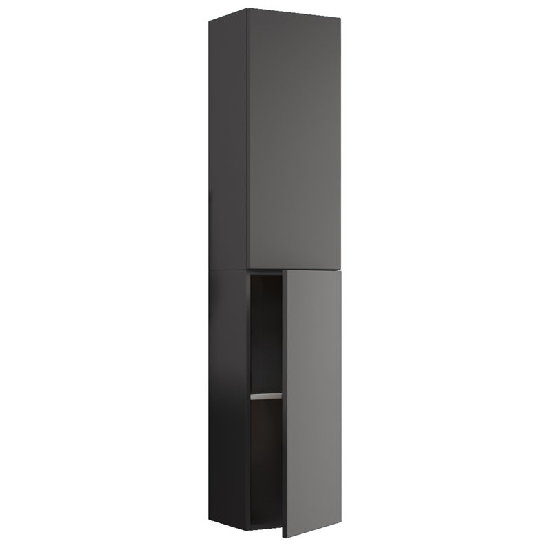 Aysheia Freestanding Bathroom Cabinet, Black