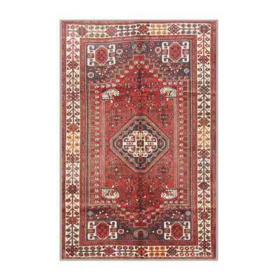 Tapis traditionnel rouge / bleu / beige