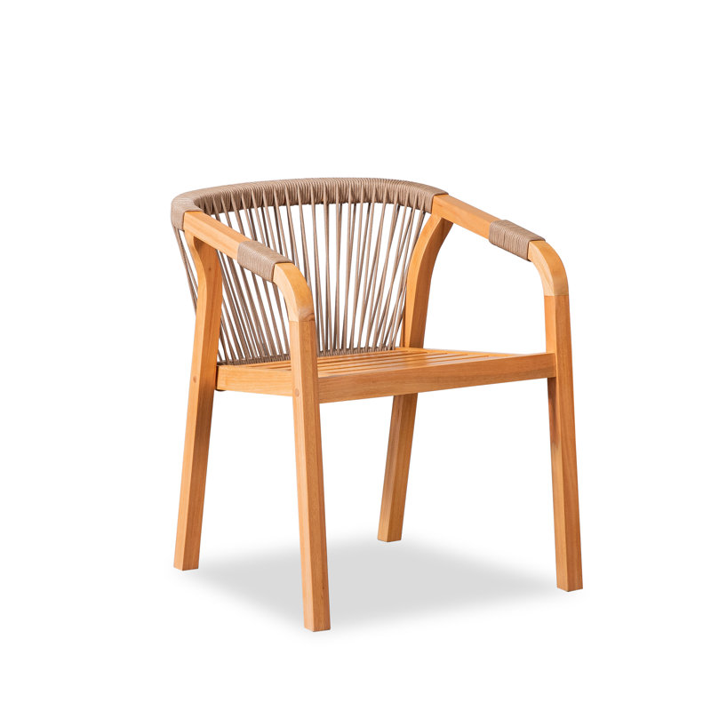 Ensemble de 2 chaises de patio en eucalyptus Bex