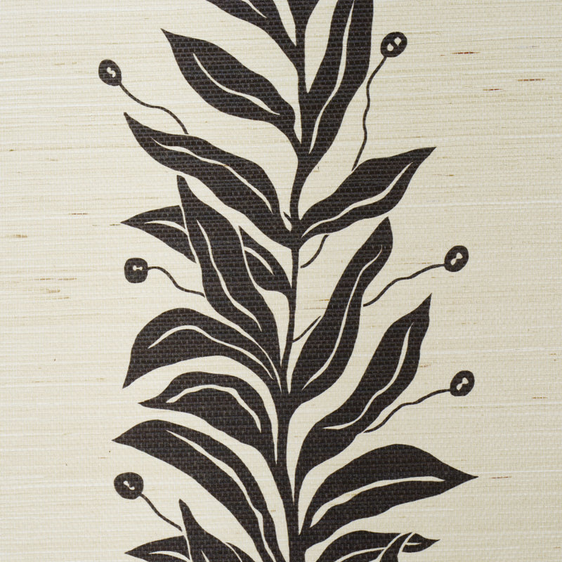 Schisacher X Marian Mcevoy Tendril rayé sisal, Noir/crème