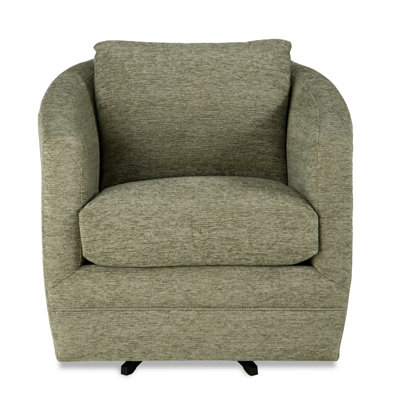 Mileva 35" Wide Polyester Swivel Barrel Chair
