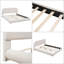 Élégant lit plateforme tapissier en polaire pour grand lit - beige, doux et élégant-2136386322