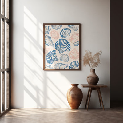 "Seashell", art mural texturé encadré