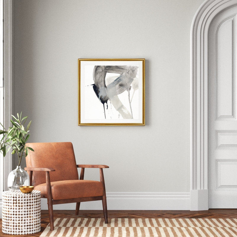 Swath I - Wrapped Canvas Print, Gold Framed, 30.5" H x 30.5" W x 1.5" D