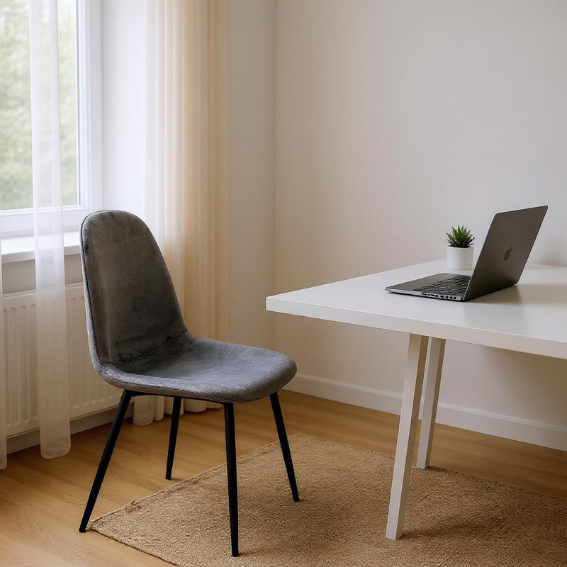 Elegant & Versatile Set of 6 Fabela Chairs – Upholstered Hand-Finished Scandinavian Modern Dining Chairs with Ergonomic Seat