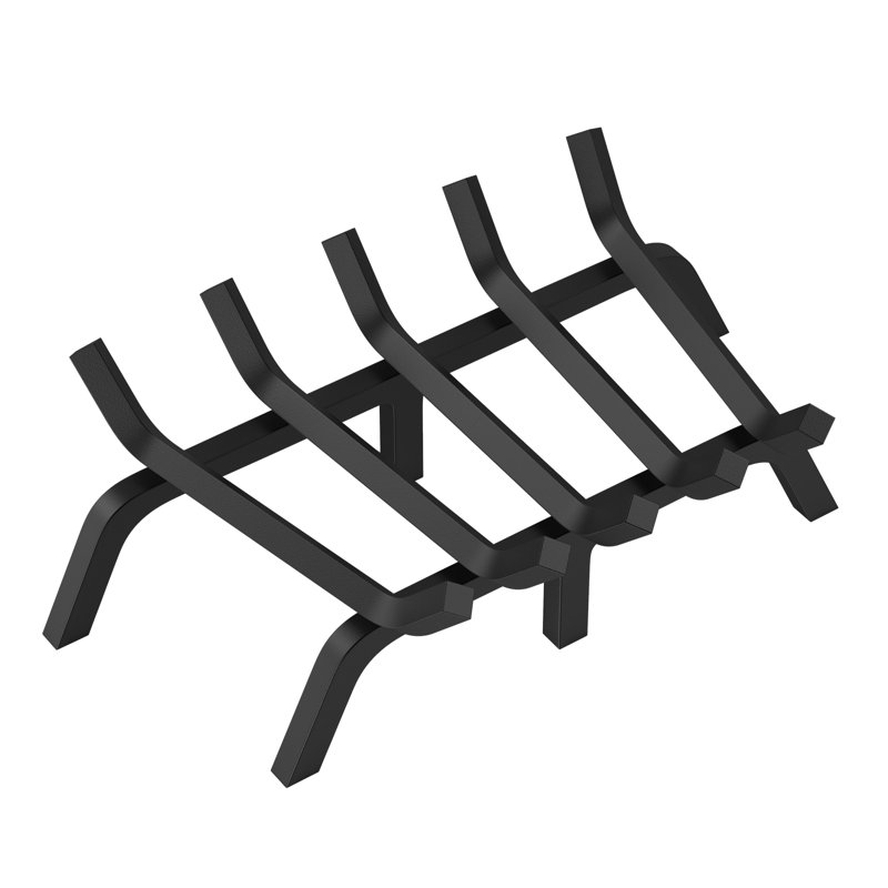 Steel Fireplace Grate, 16.5cm H x 53.3cm W x 18cm D