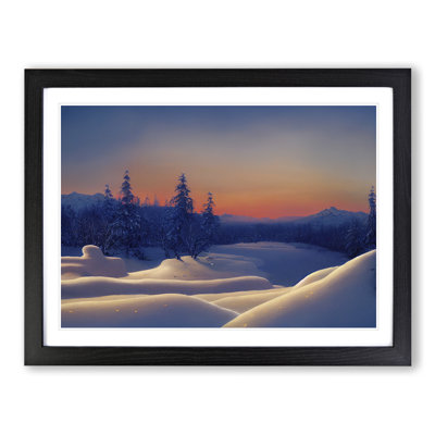 Winter Sunset Landscape Vol.1 - Framed Print