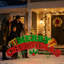 Grandes décorations de Noël d'extérieur 60 pouces «Merry Christmas» avec lumières DEL-506265288