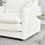 Canapé modulaire en U en chenille blanche, structure et repose-pieds double pour une durabilité modulaire en U, chenille très confortable