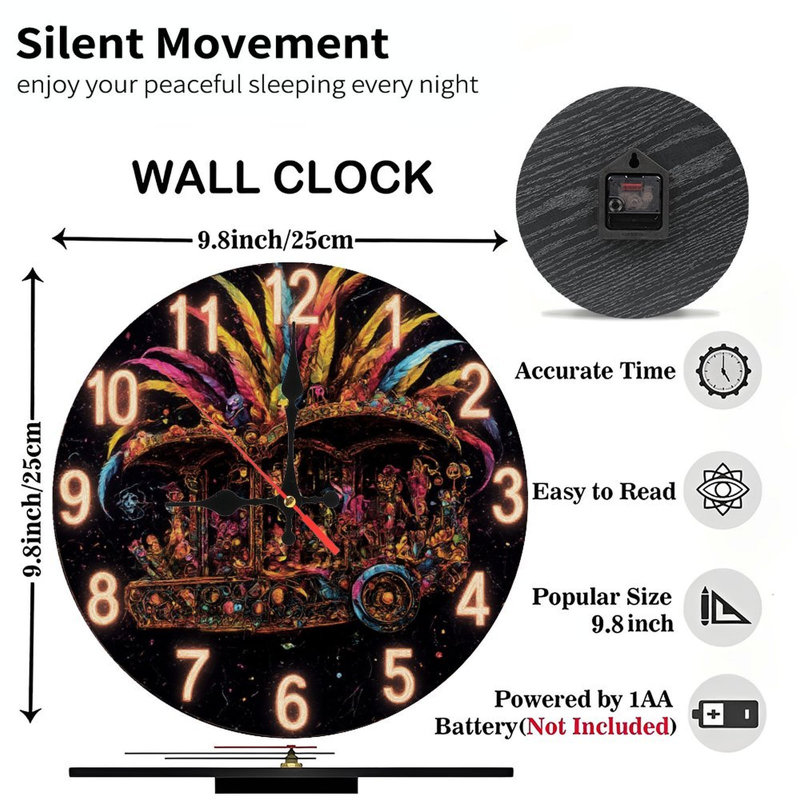 Horloge avec chiffres et carrousel