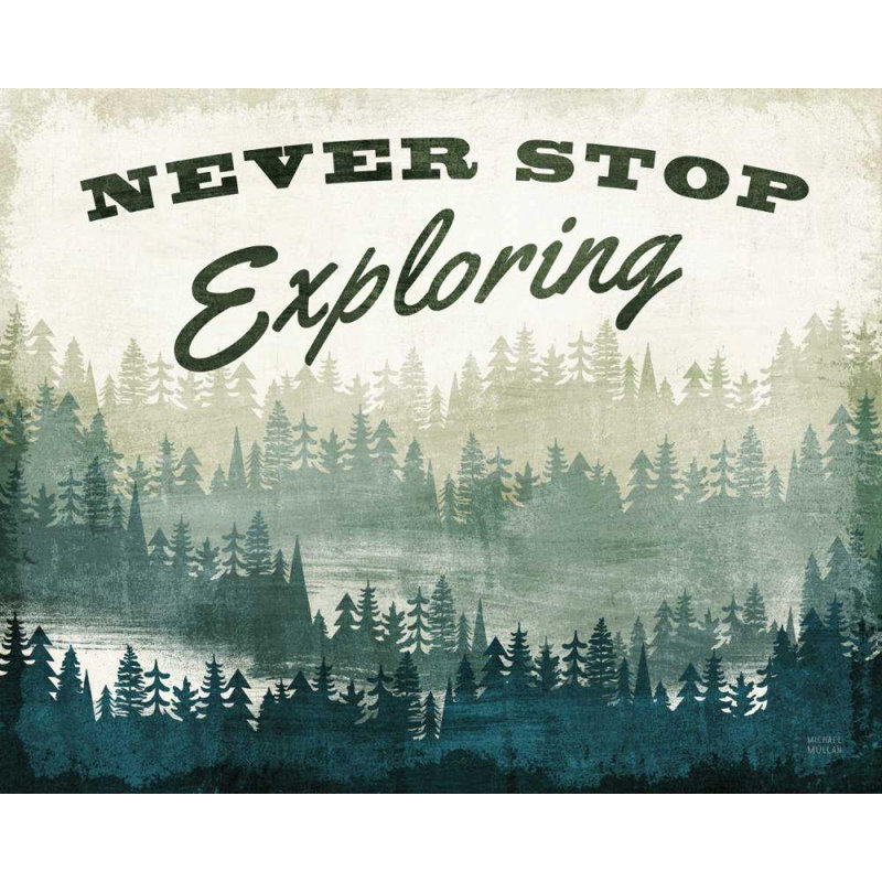 Art sur toile tendue par Trinx Mullan, Michael: Never Stop Exploration, H 28 po x l 34 po