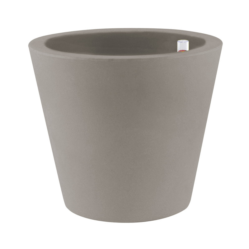 Cono Resin Pot Planter, 20" H x 19.75" W x 19.75" D, Taupe