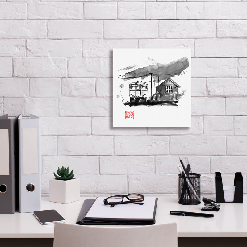 «Train Station» par Pechane, H 12 po x l 12 po x P 0,75 po