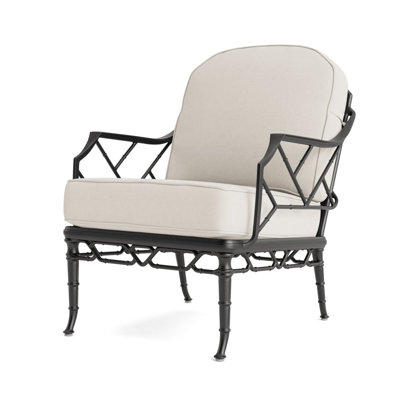 Calcutta Outdoor Lounge Chair, Fusion Natural, Textured Pewter