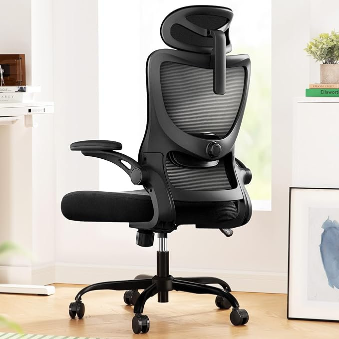 Adjustable Lumbar Support Rolling Work Swivel Task Chairs with Wheel 3D Armrests and Headrest