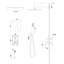 Pomme de douche double - Système de douche carré mural de 10 pouces avec valve brute-114230462