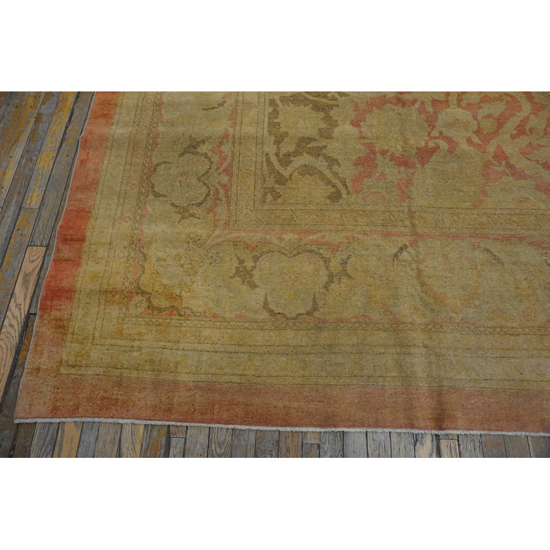 Tapis antique antique grand médaillon noué Amritsar