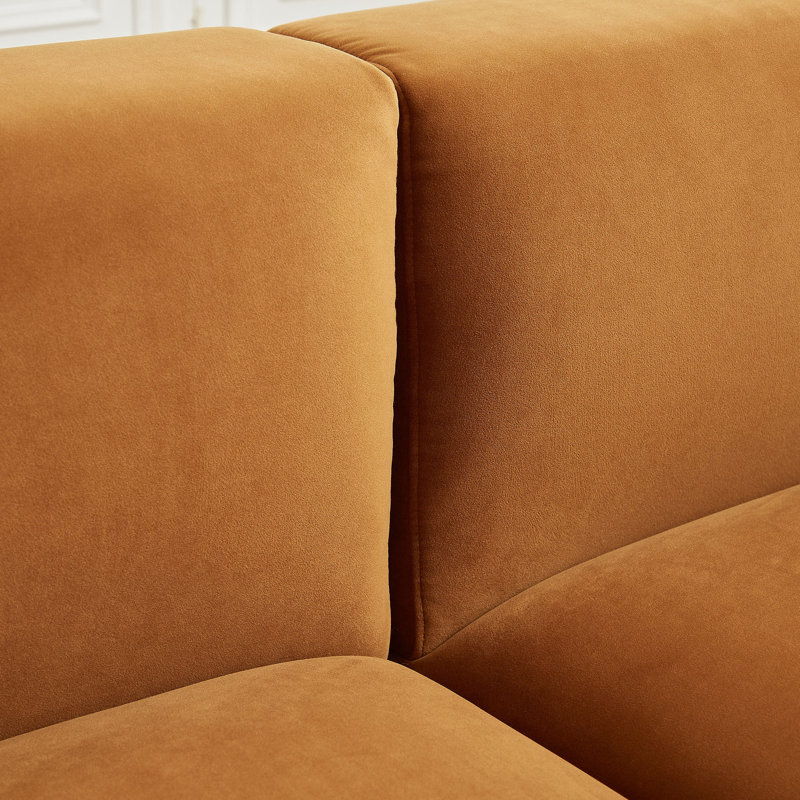 Canapé modulaire en velours pour salon, Orienté à droite