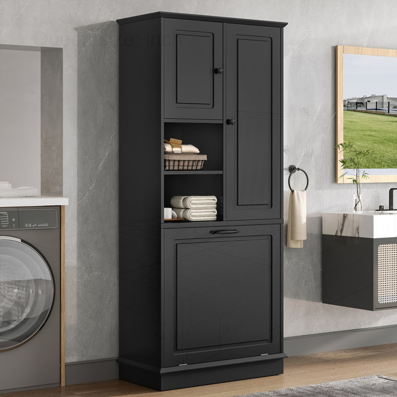 Grande armoire de rangement avec tablettes réglables, Noir