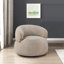 Fauteuil d'appoint moderne et luxueux en chenille bleue rembourrée avec coussin en mousse et bois massif-972284670