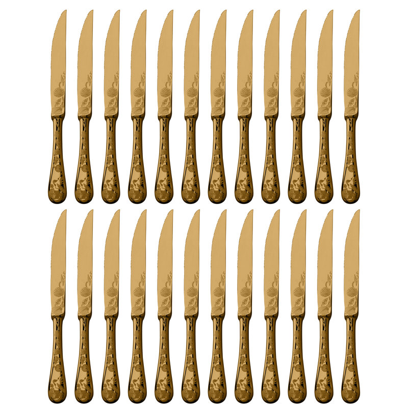 Venere Stainless Steel Steak Knife, Ice Gold