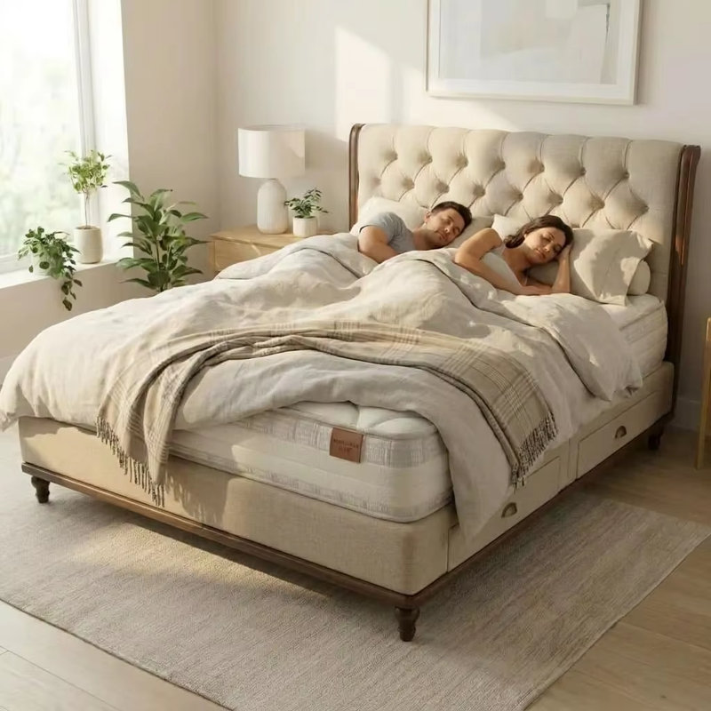 Luxury 25cm Pocket Sprung Mattress , Medium Firm Comfort with Individual Motion Isolation and Breath, Double (4'6)