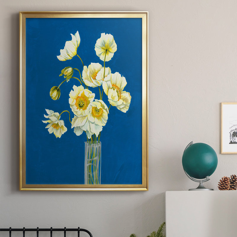 " Ice Poppies ", Gold, 42.5" H x 30.5" W x 1" D
