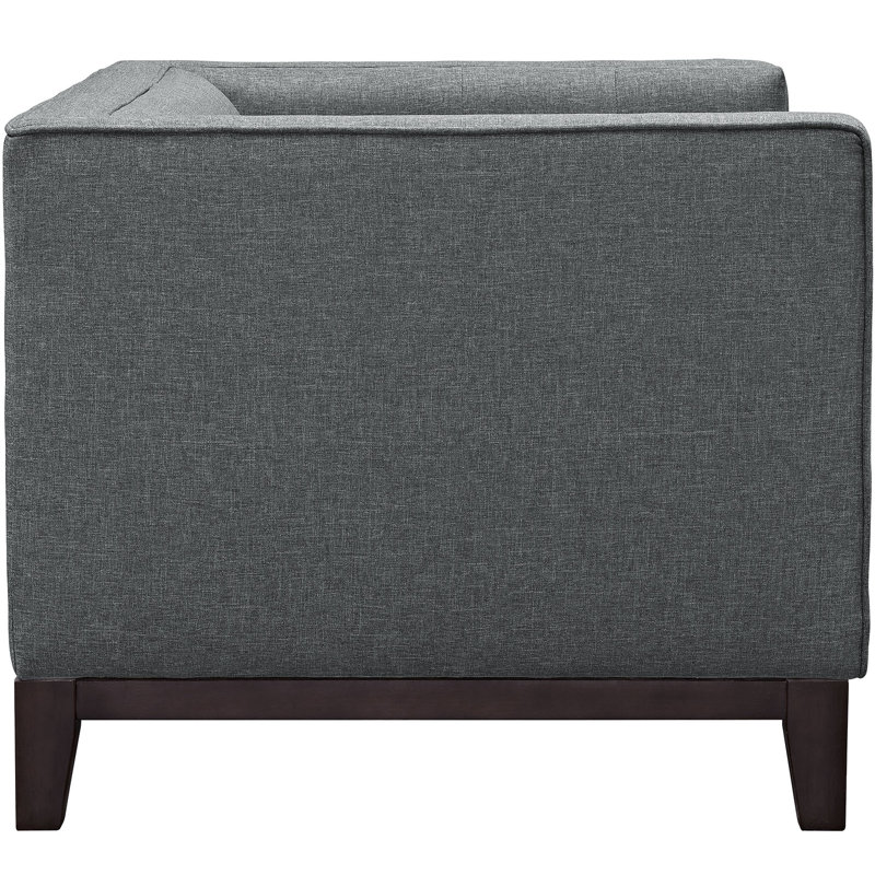 Fauteuil Modway Serve, Velours gris performance