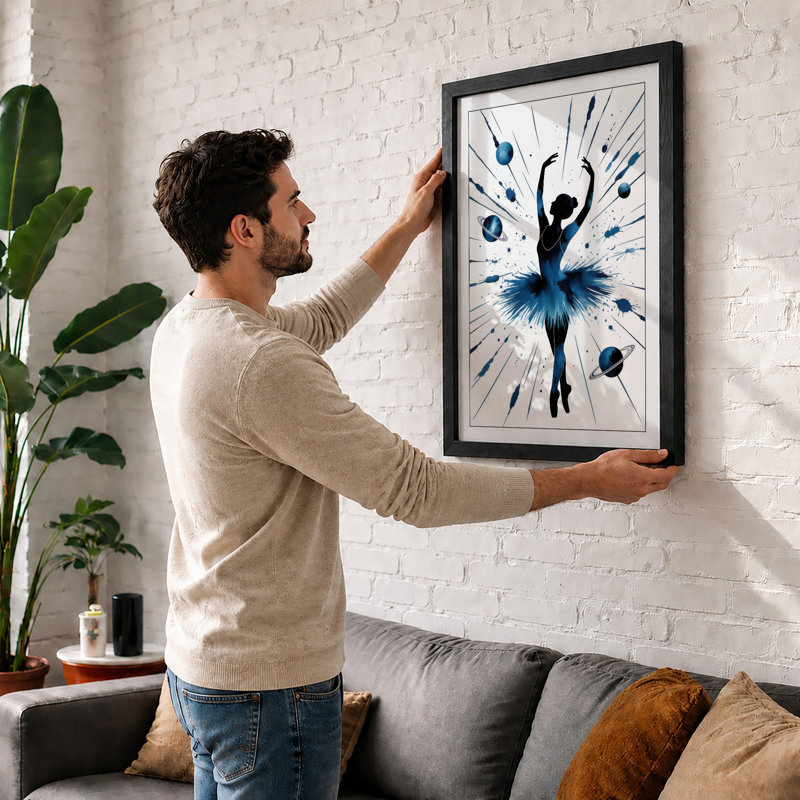 Ascending Dancer Modern - Framed Print, Unframed, A2 - 59.4 x 42.0 cm