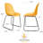 Bari Contemporary Dining Chair Set, Armless Shell Chair with Metal Legs, Quick Assembly, Indoor/Outdoor Chair (Set of 4)-1648146772