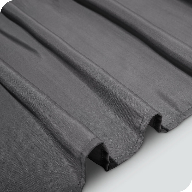 Queen Dark Blue Polyester Ruffled Bed Skirt