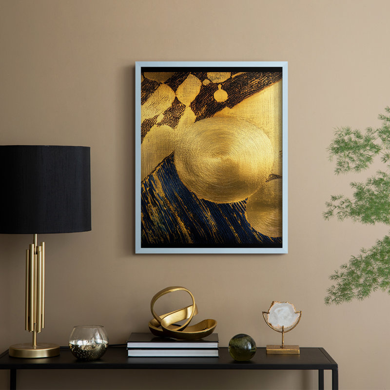 «Abstract Abstract», reproduction encadrée - prêt à accrocher - fabriquée aux États-Unis, H 29 po x l 23 po, Bleu