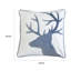 Housse de coussin Holiday Holiday, velours renne blanc et gris, carré de 20 pouces