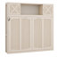 Lit escamotable double avec armoires de rangement