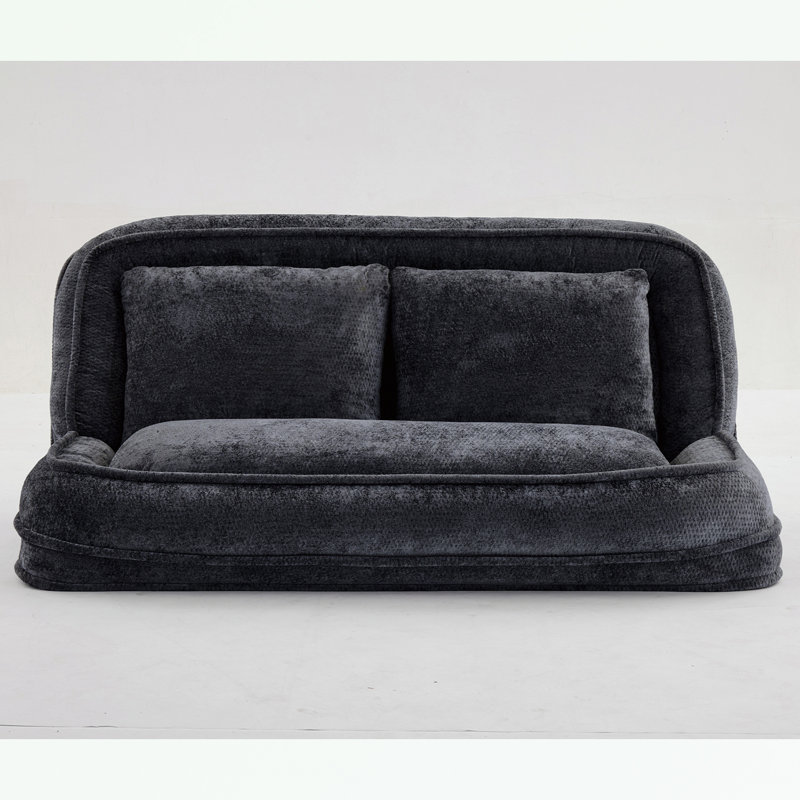 Boneless sofa bed with Adjustable Position and soft cushion, Black