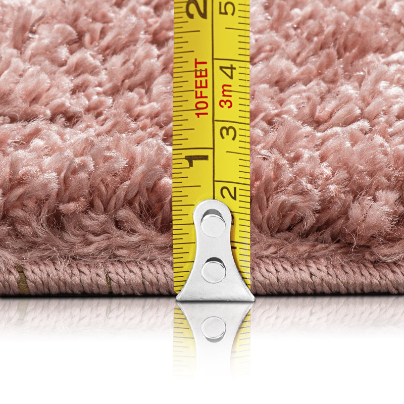 Adavia Shaggy Pink Rug, Rectangle 140 x 200cm