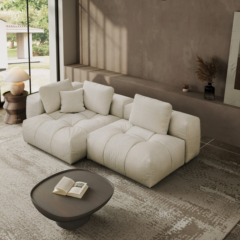 Modular Sectional Sofa Couch, Oversized Free Combination Deep Seat Sofa, Cushion Covers Removable & Washable, Fabric, Down Filled