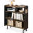 4 Tier Bookshelf, Modern Open Bookcase with Pegboard-792782002-792782014