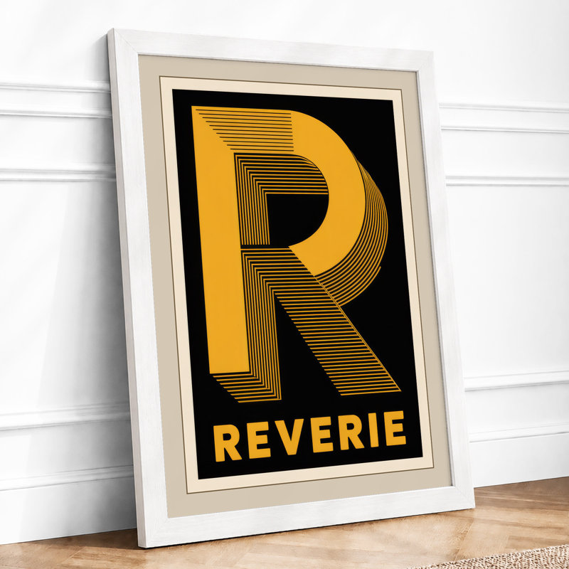 Reverie In Gold Art Deco - Print, A1 - 84.1 x 59.4 cm, White
