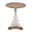 Table d'appoint ronde antique blanc, campagne française-1853941205