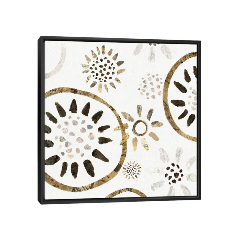 « jardin i », impression sur toile, H 26 po x l 26 po x P 1,5 po, Toile avec cadre noir, Pas de tapis