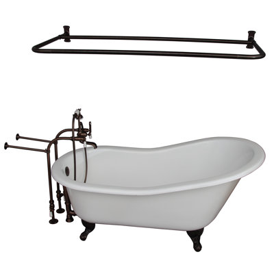 Baignoire de trempage sur pattes en fonte de 61 po x 31 po Griffin