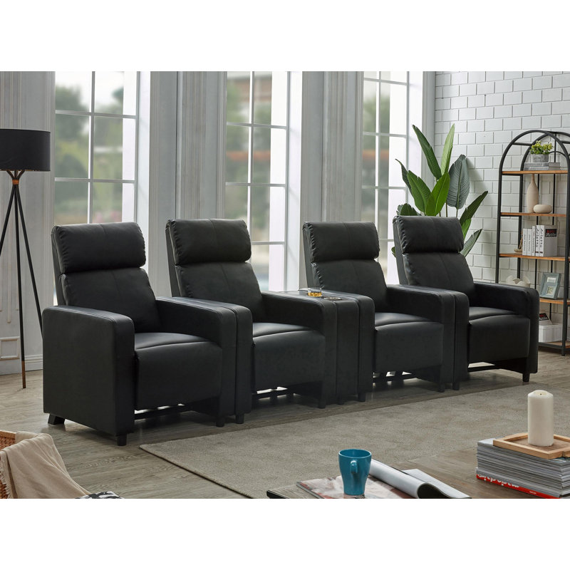 Ensemble de salon inclinable capitonné Batya