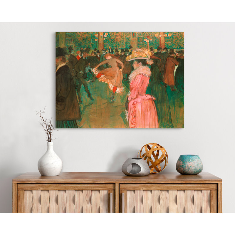 At The Cabaret: The Dance by Henri Toulouse-Lautrec - Wrapped Canvas Print, 60cm H x 80cm W x 4cm D