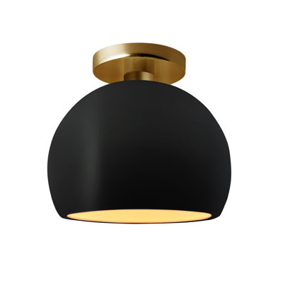 Single Light Ceramic LED Semi Flush Mount