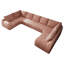 Canapé d'angle modulaire en forme de U Cloud, aucun assemblage requis, assise surdimensionnée en tissu-49705808-49705814