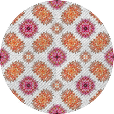 Tapis floral floral orange
