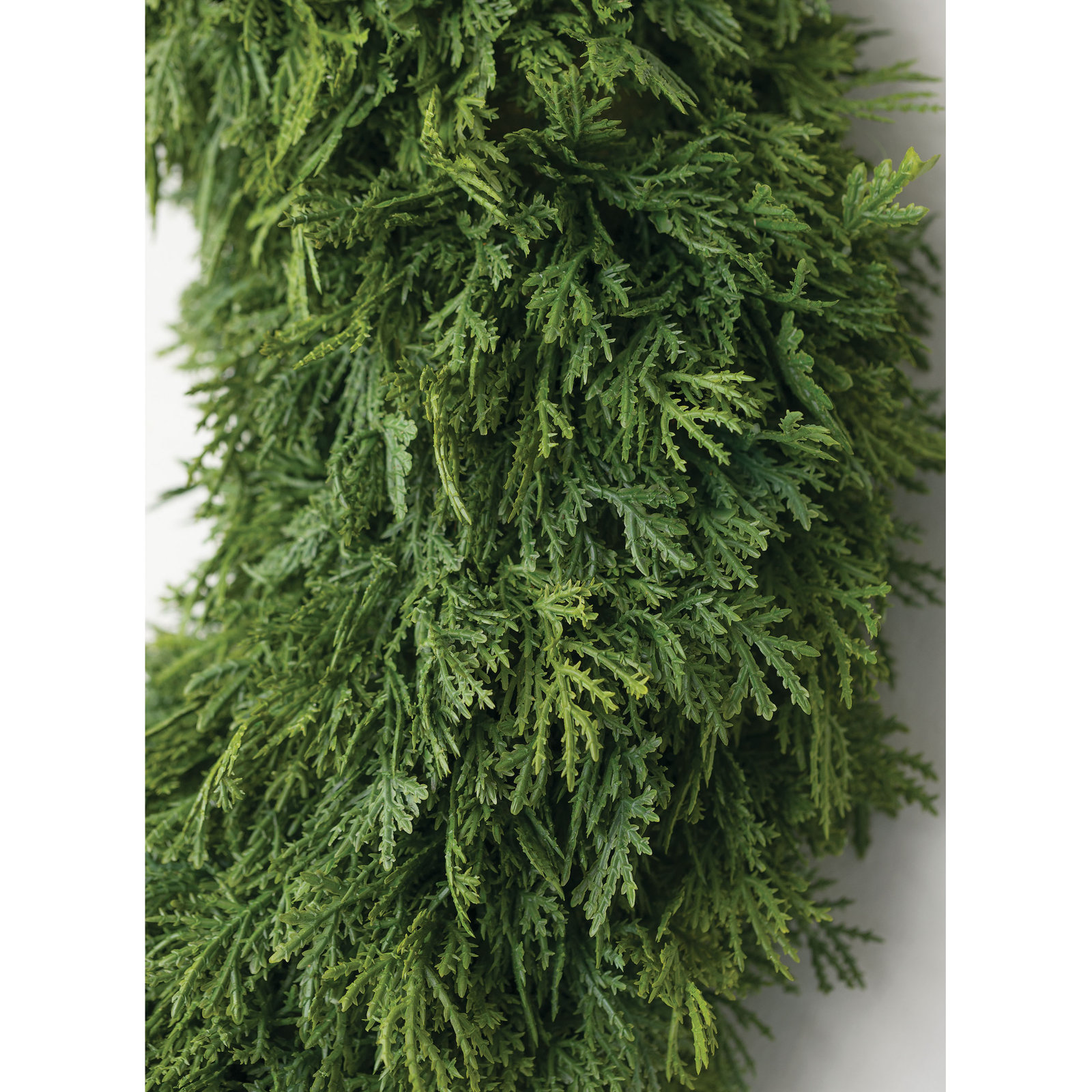 The Holiday Aisle® 22" Cedar Wreath, 12" H x 12" W x 3" D